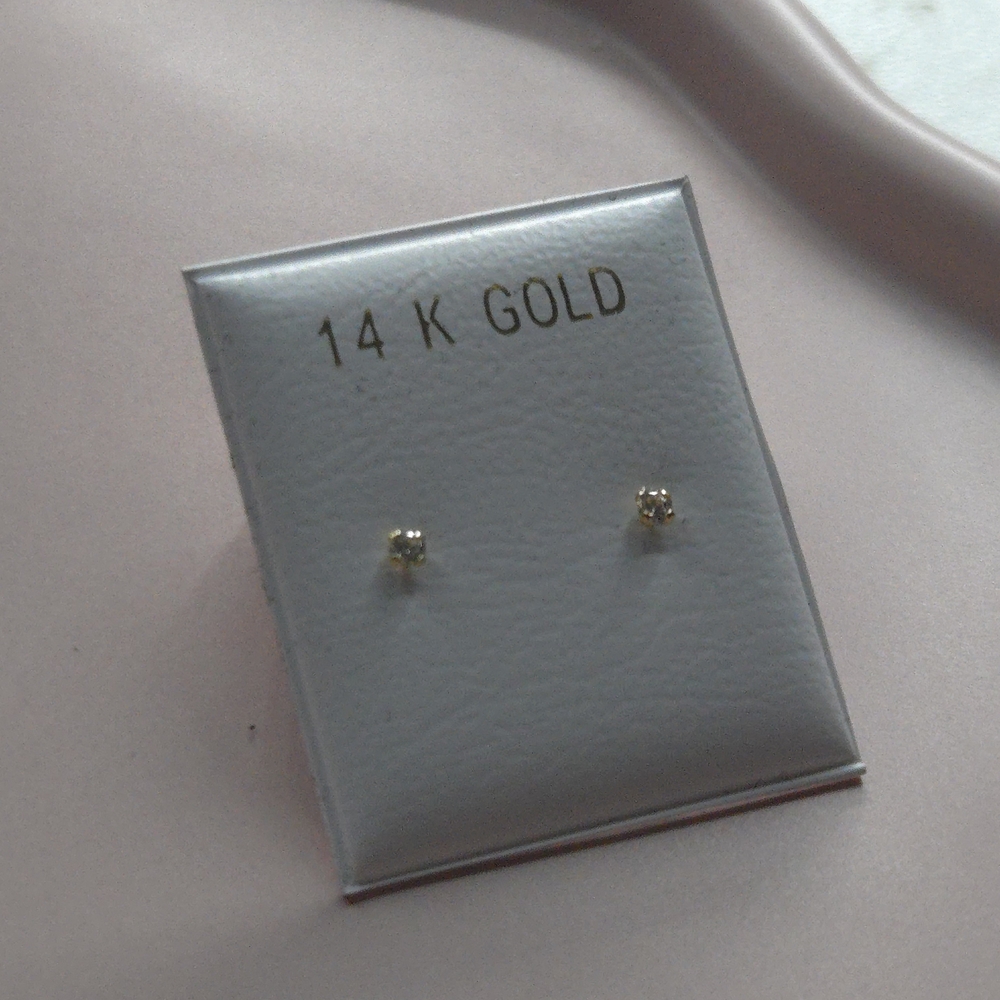 14K Gold Stud Earrings